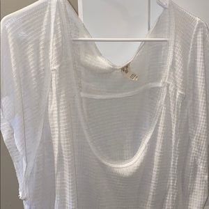 Free People white oversized soft top